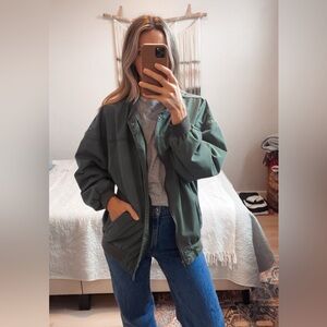 Vintage Salmon River Traders Green Bomber Jacket